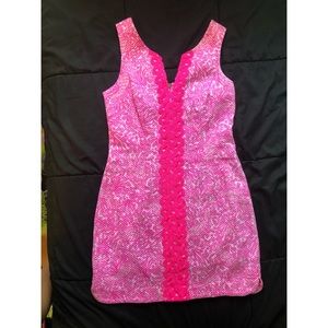 Bright pink Lilly Pulitzer shift dress